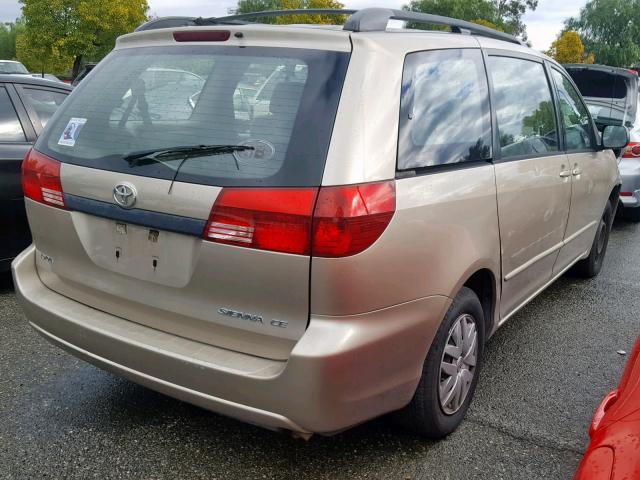 5TDZA23C15S288573 - 2005 TOYOTA SIENNA CE GOLD photo 4