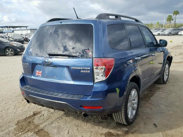 JF2SHAEC3BH745972 - 2011 SUBARU FORESTER L BLUE photo 4