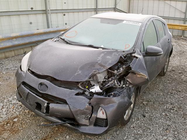 JTDKDTB36C1523981 - 2012 TOYOTA PRIUS C GRAY photo 2