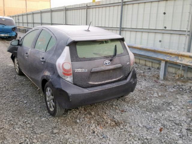 JTDKDTB36C1523981 - 2012 TOYOTA PRIUS C GRAY photo 3