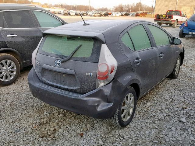 JTDKDTB36C1523981 - 2012 TOYOTA PRIUS C GRAY photo 4