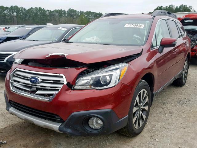 4S4BSBNC3G3337235 - 2016 SUBARU OUTBACK 2. BURGUNDY photo 2