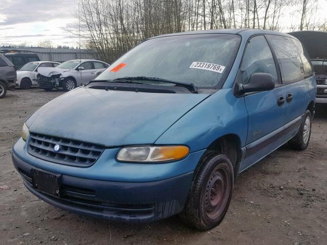 1P4GP45R5VB459492 - 1997 PLYMOUTH VOYAGER SE BLUE photo 2