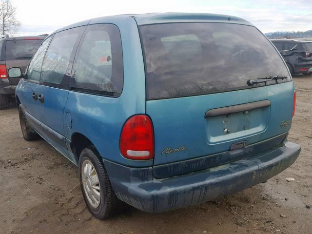 1P4GP45R5VB459492 - 1997 PLYMOUTH VOYAGER SE BLUE photo 3