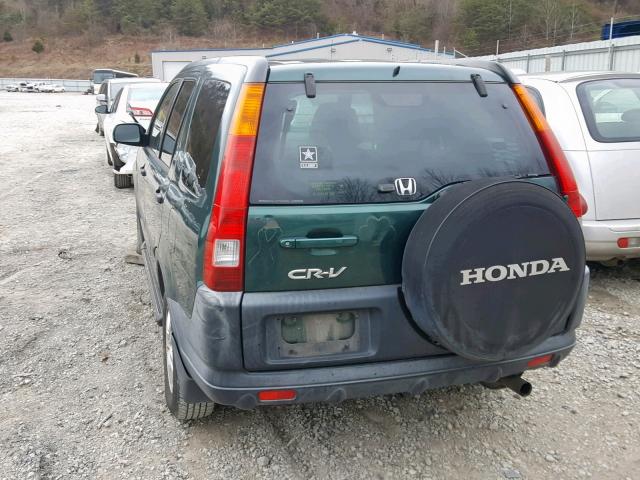 JHLRD78812C082310 - 2002 HONDA CR-V EX GREEN photo 3