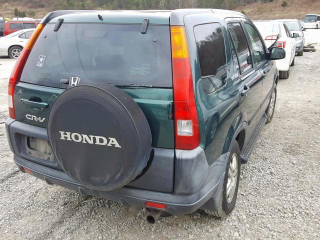 JHLRD78812C082310 - 2002 HONDA CR-V EX GREEN photo 4