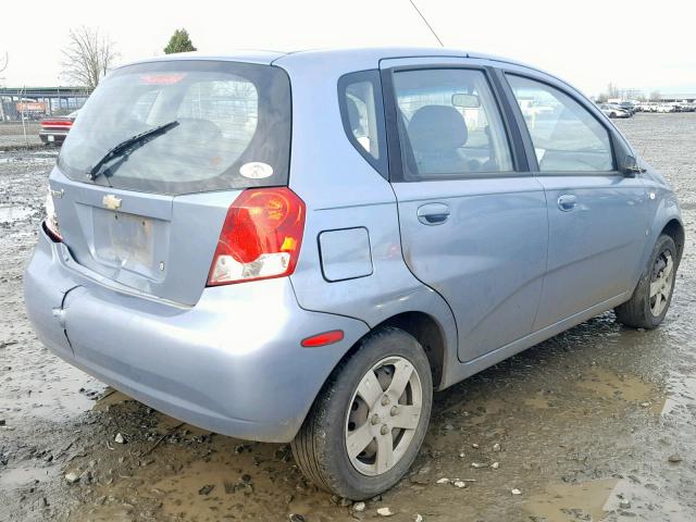 KL1TD66647B790960 - 2007 CHEVROLET AVEO BASE ლურჯი ფოტო 4