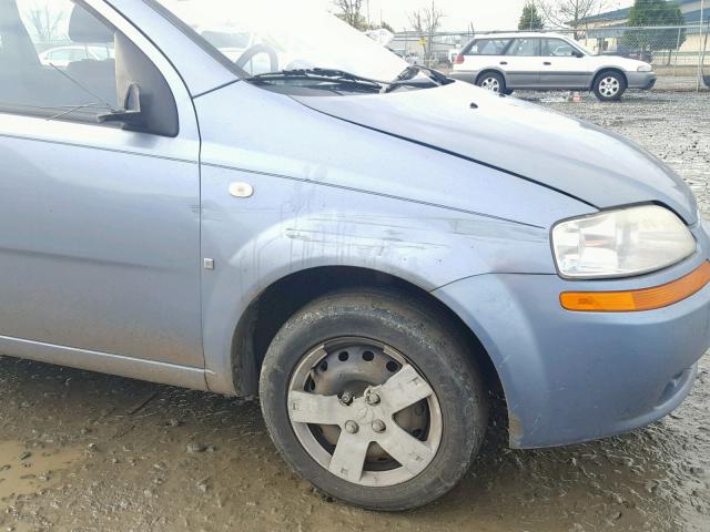 KL1TD66647B790960 - 2007 CHEVROLET AVEO BASE ლურჯი ფოტო 9