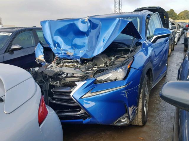 JTJBARBZXG2062278 - 2016 LEXUS NX 200T BLUE photo 2