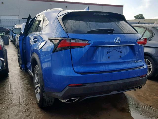 JTJBARBZXG2062278 - 2016 LEXUS NX 200T BLUE photo 3