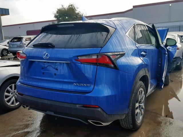 JTJBARBZXG2062278 - 2016 LEXUS NX 200T BLUE photo 4