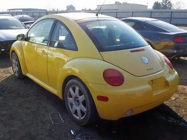 3VWDD21C42M459376 - 2002 VOLKSWAGEN NEW BEETLE YELLOW photo 3