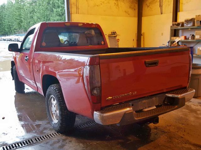 1GCCS148X58108812 - 2005 CHEVROLET COLORADO RED photo 3