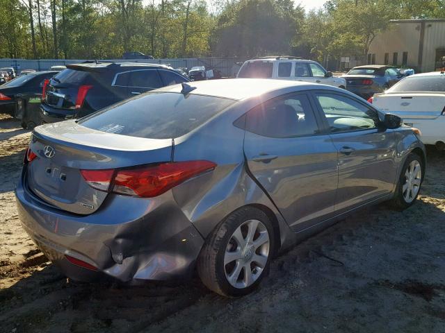 KMHDH4AE2DU637090 - 2013 HYUNDAI ELANTRA GL GRAY photo 4