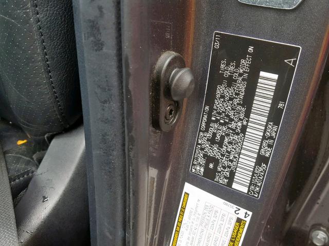 JTEBU5JR1B5062029 - 2011 TOYOTA 4RUNNER SR 灰色 照片 10