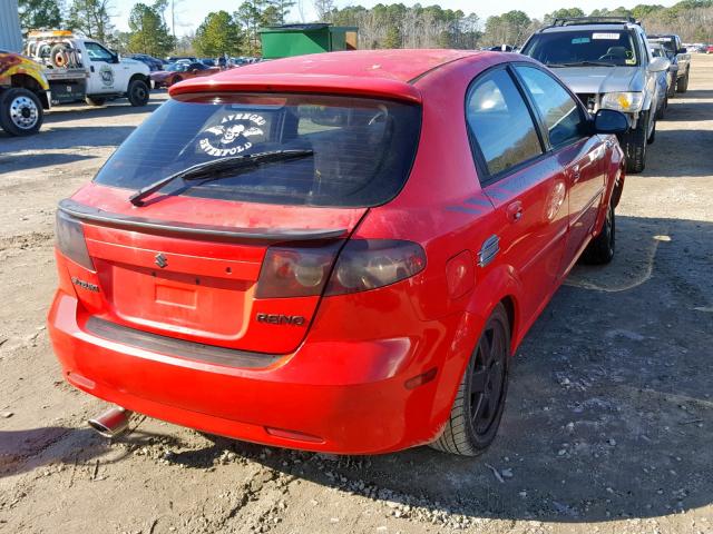 KL5JJ66Z35K087596 - 2005 SUZUKI RENO LX RED photo 4