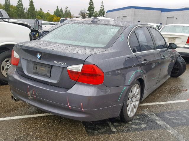 WBAVB33516KS33503 - 2006 BMW 330 I CHARCOAL photo 4