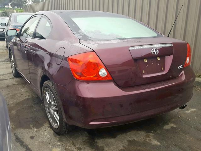 JTKDE177860114647 - 2006 TOYOTA SCION TC მუქწითელი ფოტო 3