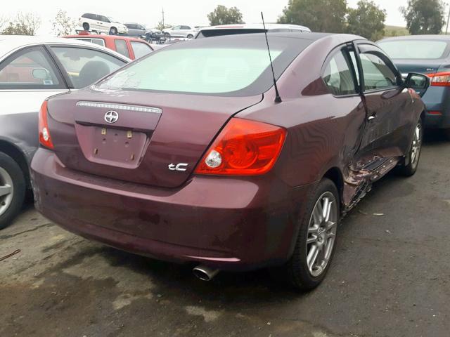 JTKDE177860114647 - 2006 TOYOTA SCION TC მუქწითელი ფოტო 4