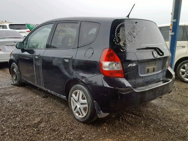 JHMGD37498S071418 - 2008 HONDA FIT BLACK photo 3