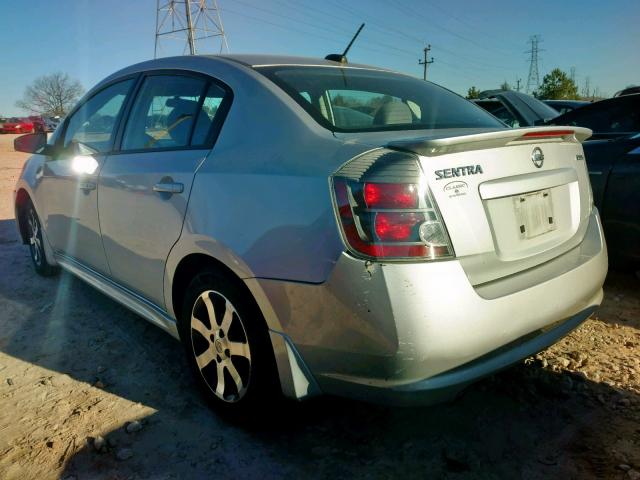 3N1AB6AP2BL706814 - 2011 NISSAN SENTRA 2.0 SILVER photo 3