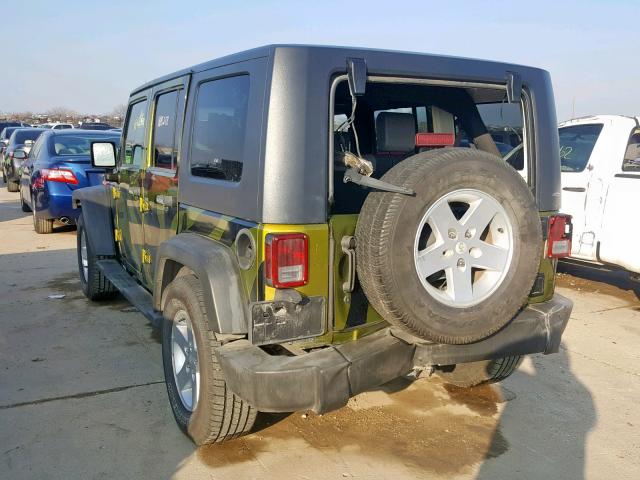 1J4GB39157L205855 - 2007 JEEP WRANGLER X GREEN photo 3