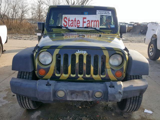 1J4GB39157L205855 - 2007 JEEP WRANGLER X GREEN photo 9