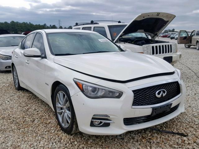 JN1AV7AP5EM692124 - 2014 INFINITI Q50 HYBRID WHITE photo 1