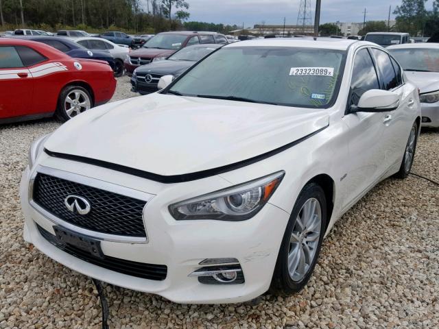 JN1AV7AP5EM692124 - 2014 INFINITI Q50 HYBRID WHITE photo 2