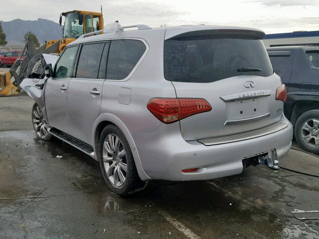 JN8AZ2NF6C9515186 - 2012 INFINITI QX56 SILVER photo 3