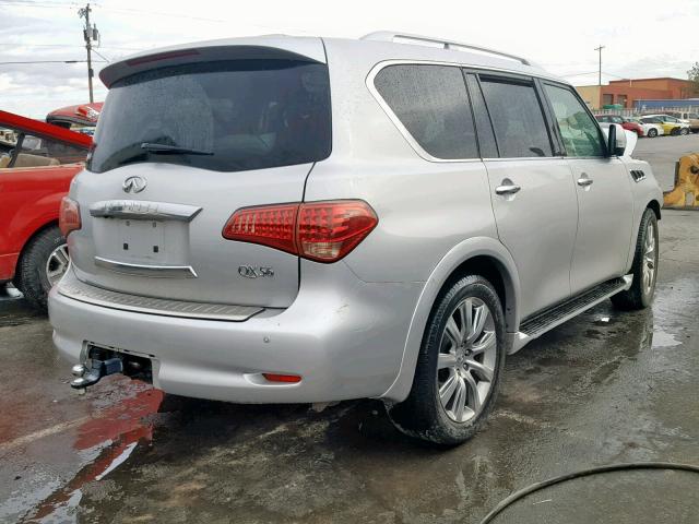 JN8AZ2NF6C9515186 - 2012 INFINITI QX56 SILVER photo 4