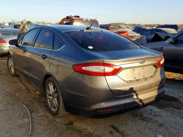 3FA6P0HR4DR360697 - 2013 FORD FUSION SE GRAY photo 3