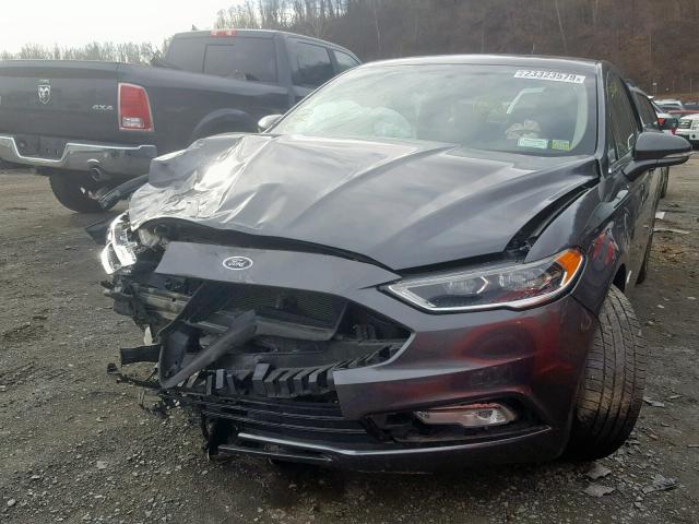 3FA6P0PU3HR225934 - 2017 FORD FUSION SE GRAY photo 2