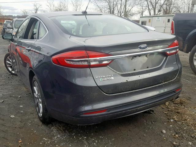 3FA6P0PU3HR225934 - 2017 FORD FUSION SE GRAY photo 3