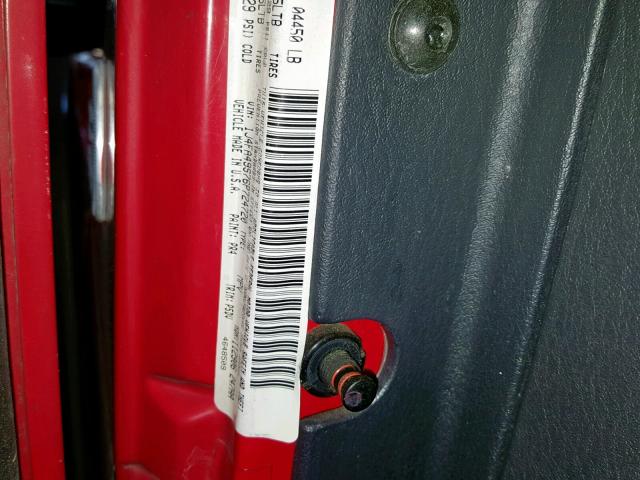 1J4FA49S76P724720 - 2006 JEEP WRANGLER / RED photo 10