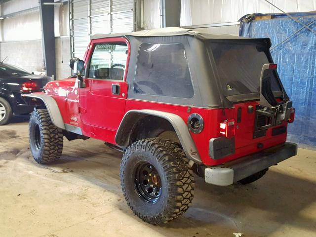 1J4FA49S76P724720 - 2006 JEEP WRANGLER / RED photo 3