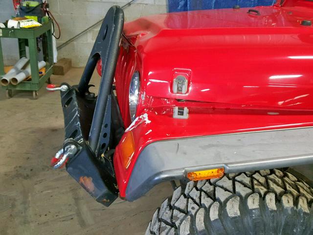 1J4FA49S76P724720 - 2006 JEEP WRANGLER / RED photo 9