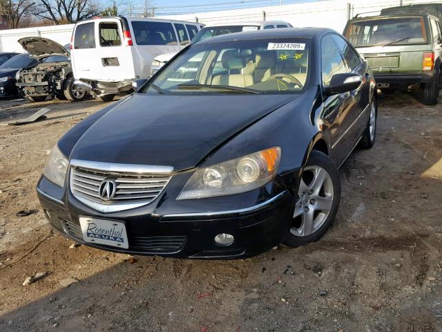 JH4KB16506C005393 - 2006 ACURA RL BLACK photo 2