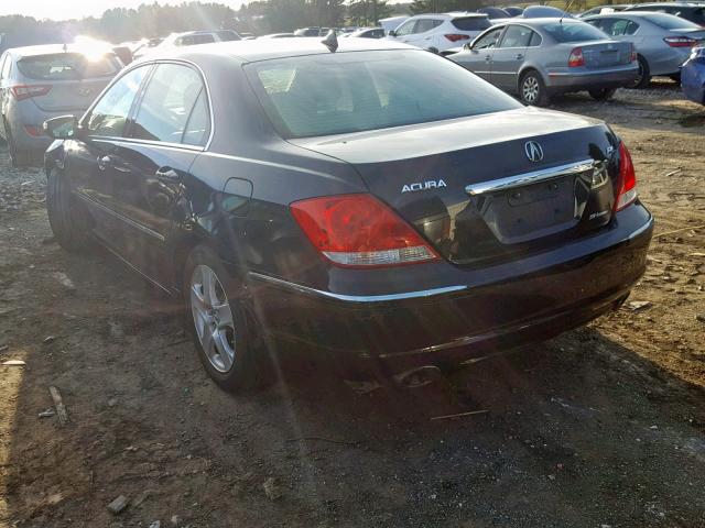 JH4KB16506C005393 - 2006 ACURA RL BLACK photo 3