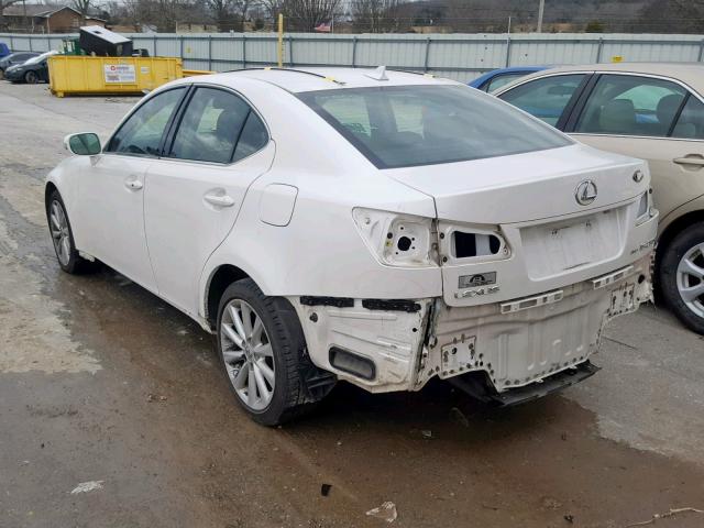 JTHCK262795028159 - 2009 LEXUS IS 250 WHITE photo 3