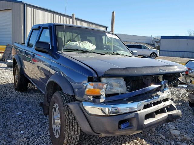 1N6ED27T2YC354809 - 2000 NISSAN FRONTIER C BLUE photo 1