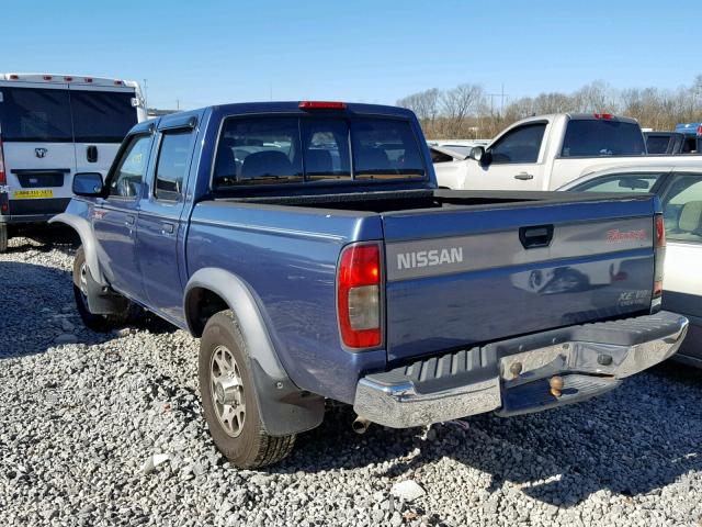 1N6ED27T2YC354809 - 2000 NISSAN FRONTIER C BLUE photo 3