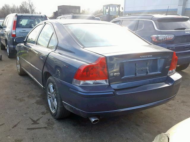 YV1RS592772633753 - 2007 VOLVO S60 2.5T BLUE photo 3