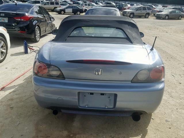 JHMAP114X2T009926 - 2002 HONDA S2000 BLUE photo 6