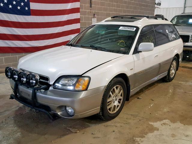 4S3BH896827618426 - 2002 SUBARU LEGACY OUT WHITE photo 2