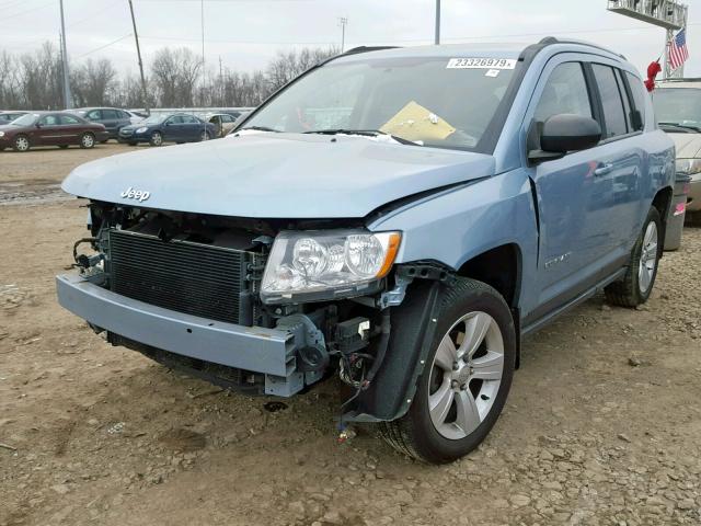 1C4NJCBB1DD222970 - 2013 JEEP COMPASS SP BLUE photo 2