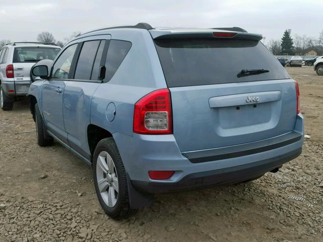 1C4NJCBB1DD222970 - 2013 JEEP COMPASS SP ლურჯი ფოტო 3