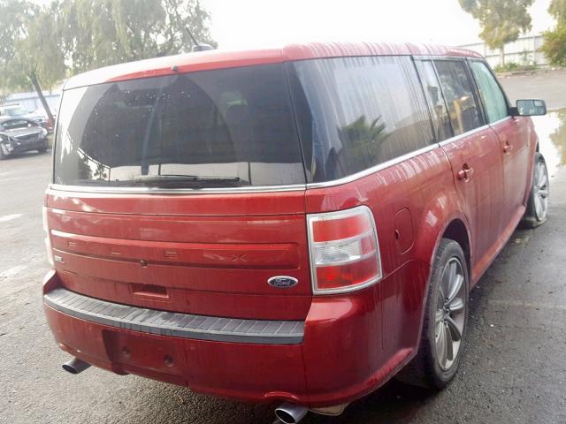 2FMGK5C80DBD35251 - 2013 FORD FLEX SEL RED photo 4