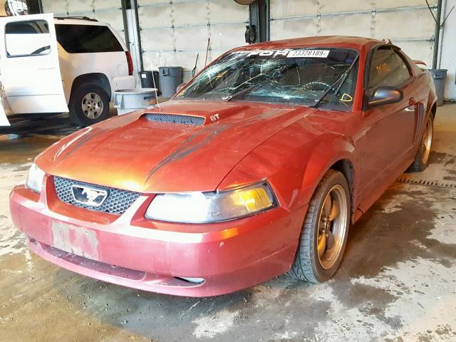 1FAFP42X44F107035 - 2004 FORD MUSTANG GT BURGUNDY photo 2