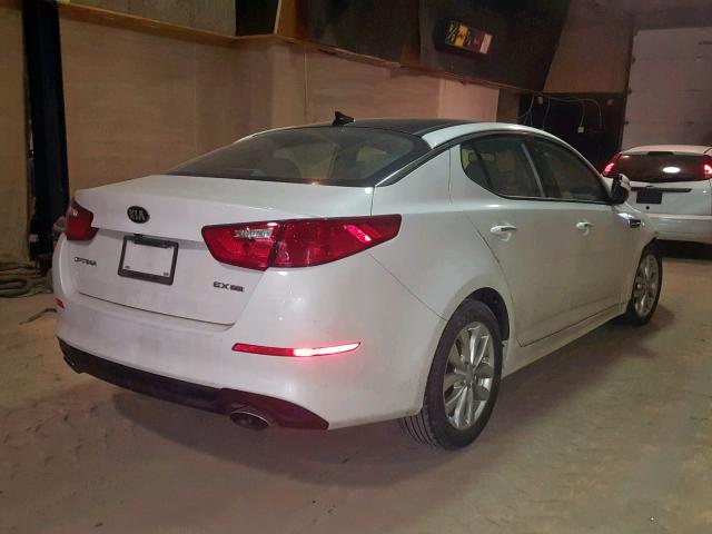 5XXGN4A72FG370179 - 2015 KIA OPTIMA EX WHITE photo 4